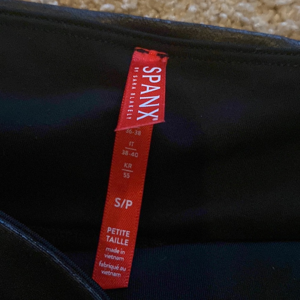 Spanx faux leather leggings. Size S. - Picture 2 of 3